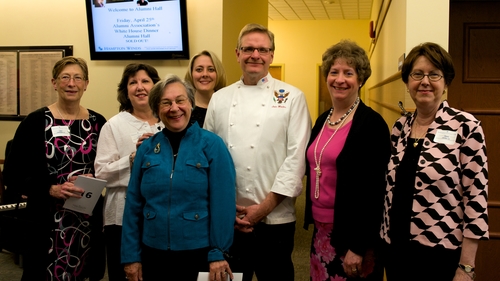 NCC Alumni Board members enjoyed a night of food and fun with former White House Chef John Moeller, as part of the association’s annual White House Dinner celebration. 